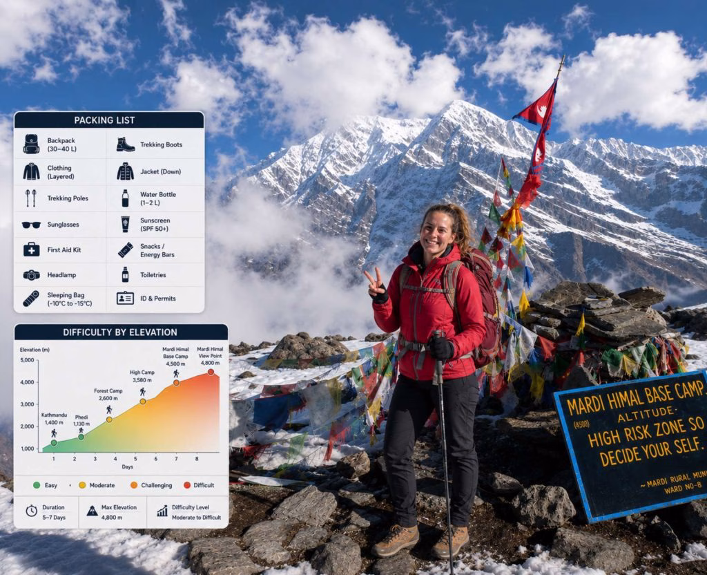 Mardi Himal trek kesulitan