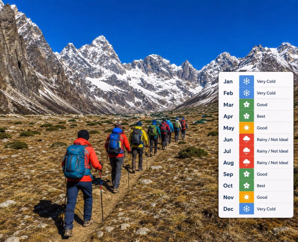 trek Nepal musim